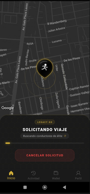 Interfaz de pasajero LegacyGo